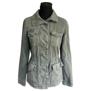 Ecote Olive Army Green Causal Cotton Military Utility Jacket Size S